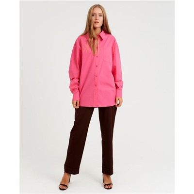 Рубашка женская MINAKU: Casual Collection, размер 48, фуксия