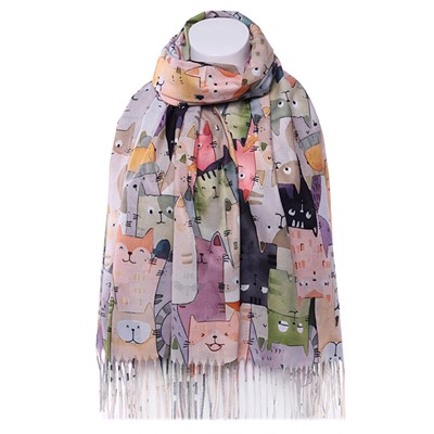 Палантин CY2593 Кошки