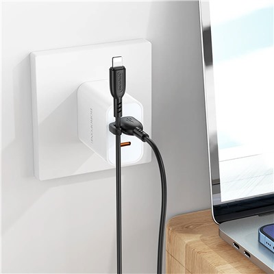 Кабель USB - Apple lightning Borofone BX91 12W 100см 2,4A  (black)