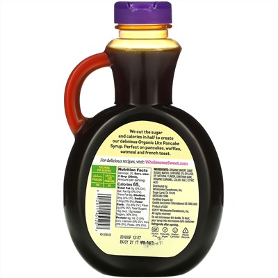 Wholesome, Organic Pancake Syrup, Lite, 20 fl oz (591 ml)