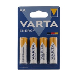 Батарейка алкалиновая Varta Energy, AA, LR6-4BL, 1.5В, блистер, 4 шт.