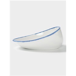 Салатник Magistro Blue Lagoon, 450 мл, 22.3×17×9 см, фарфор, белый, синий