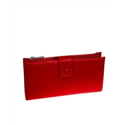 Женское портмоне из натуральной кожи, цвет красный