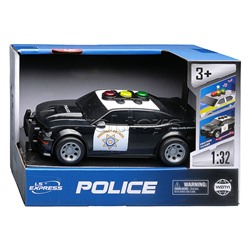 Машина "Дорожная полиция" 1:32 (свет, звук) в коробке