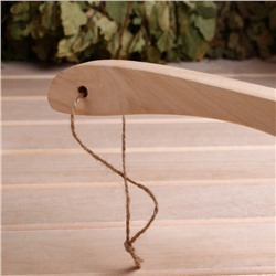 Ковш - черпак для бани и сауны, 1.5 л, липа, нержавеющий обруч, 48 см, 710 г, «Добропаровъ»