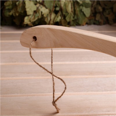 Ковш - черпак для бани и сауны, 1.5 л, липа, нержавеющий обруч, 48 см, 710 г, «Добропаровъ»