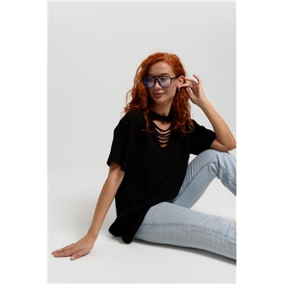 Футболка женская 7468 (Черный)