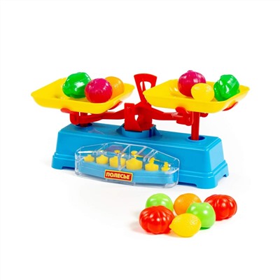 Полесье Игровой набор "Весы" + набор продуктов (12 элементов) (в сеточке)