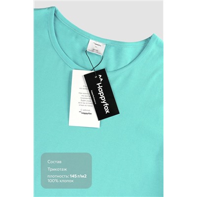 Женская удлиненная футболка с разрезами Happyfox