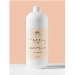 MANITA Обезжириватель для ногтей универсальный 4 в 1 / Pure Clear, 1000 мл 28200
