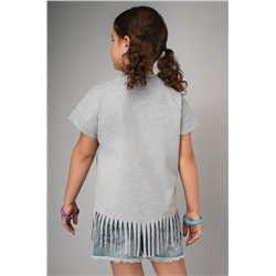 Футболка с бахромой для девочки Happyfox