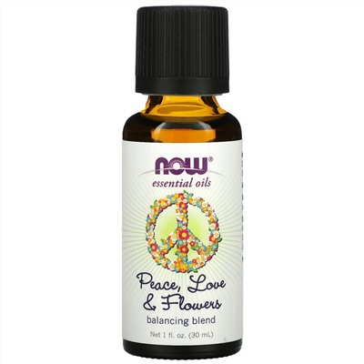 Now Foods,  Essential Oils, Peace, Love & Flowers, Balancing Blend, 1 fl. oz (30 ml)