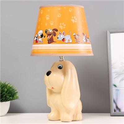 Настольная лампа «Собачка» Е14 40 Вт бежевый 20×20×37 см