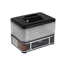 Сушилка для овощей и фруктов RED SOLUTION DD011V, 400 Вт, 35–70°C, 0.5–48 ч, 7 поддонов, серая
