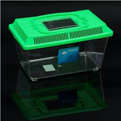 Переноска прямоугольная, 26.5×16.5×17 см, зелёный