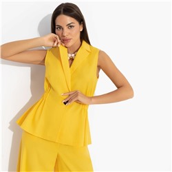 Жилет приталенный, Летнее наслаждение (желтый)