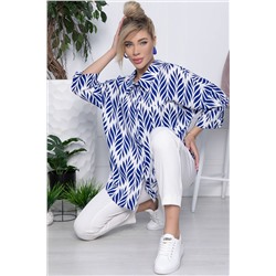 Рубашка Лето (сине-белая) Б10588