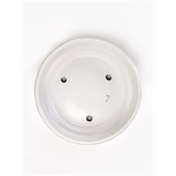 УЦЕНКА Горшок бонсайница 0.6 л, 15×5.5 см для кактусов и суккулентов белый, керамика «НАВИ» 1089816