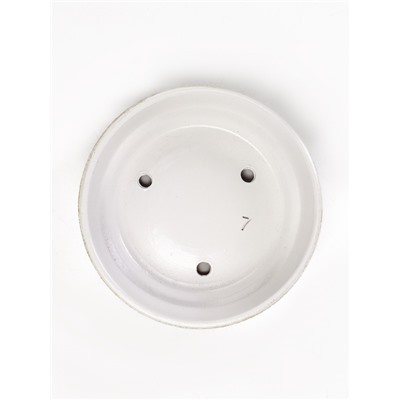 УЦЕНКА Горшок бонсайница 0.6 л, 15×5.5 см для кактусов и суккулентов белый, керамика «НАВИ» 1089816