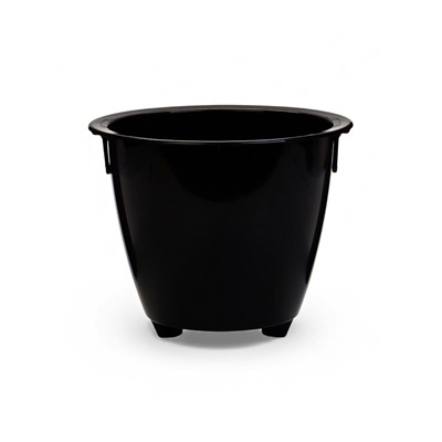 Кашпо для цветов со вставкой «Вдохновение», 3 л, бело-чёрное
