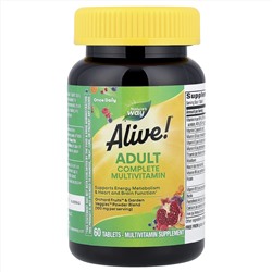 Nature's Way, Alive! комплекс мультивитаминов и мультиминералов для ежедневного пополнения запаса энергии, 60 таблеток