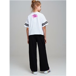 Комплект трикотажный для девочек: фуфайка (футболка), брюки