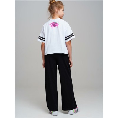 Комплект трикотажный для девочек: фуфайка (футболка), брюки