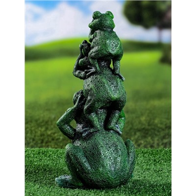 Садовая фигура из гипса «Лягушка пирамидка», 30×15×12 см