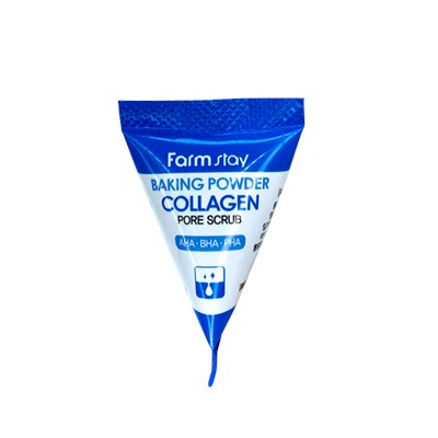 Farmstay Скраб с коллагеном и содой для очищения пор (треугольник) Baking Powder Collagen Pore Scrub