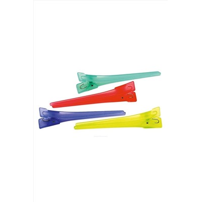 Dewal Зажим для волос средний CL2521, пластик, разноцветный, 6 см, 12 шт. KRISTALLER, 1106190