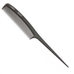 Dewal Расчёска рабочая с пластиковым хвостиком / Carbon CO-6109, коричневый, 21 см 20826