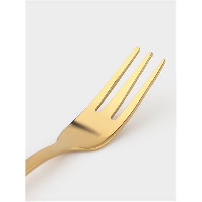 Вилка десертная Magistro Wings, длина 14 см, нержавеющая сталь, золотистая