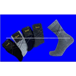 Зувей носки мужские ангора + шерсть с рисунком