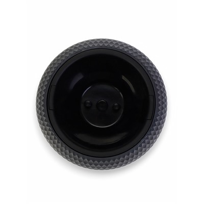 Кашпо для цветов «Жемчужина», 7 л, d=36 см, h=22 см, пластик, со вставкой, цвет графитовый