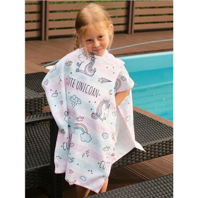 Полотенце - пончо детское LoveLife «Единороги», 60×120 см