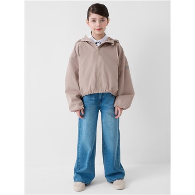 Куртка текстильная с полиуретановым покрытием для девочек (ветровка)