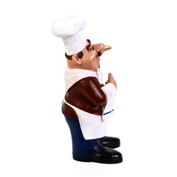 Садовая фигура из полистоуна «Шеф - повар с подносом», 15×36×62 см