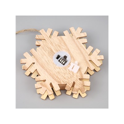 Ёлочная игрушка «Дед Мороз с подарками», 15.5 см, 1 LED, от батареек, свечение тёплое белое