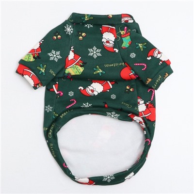 Кофта новогодняя для животных «Подарки», размер S, зелёный (ДС 26, ОШ 22, ОГ 34 см)