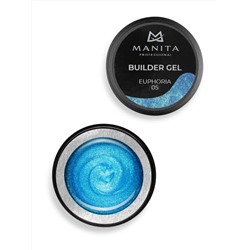 MANITA Гель моделирующий для ногтей с хлопьями юки / Builder Gel Euphoria №05, 15 мл 28104