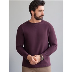 Джемпер базовый из мягкого фактурного трикотажа с круглым воротом