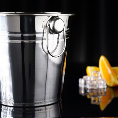 Ведро для льда, 2.5 л, 17×15.5 см, нержавеющая сталь