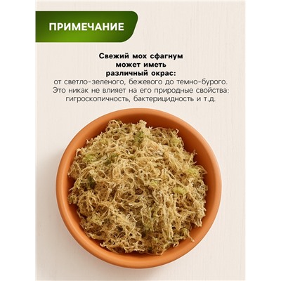 Мох сфагнум для террариумов «Рецепты дедушки Никиты» 2 л