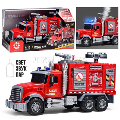 Машина "Пожарная" с распылением воды, на батарейках, в коробке