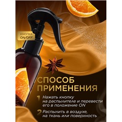 Парфюмированный интерьерный спрей Антитабак «Апельсин с корицей»