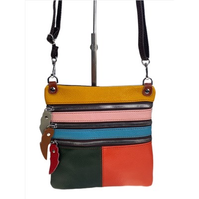 Женская сумка из натуральной кожи мультицвет