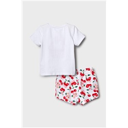 Комплект трикотажный для девочек: фуфайка (футболка), шорты PLAYTODAY, 1242844