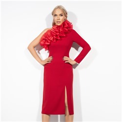 Платье-футляр с объемным декором, Королева соблазна (red)
