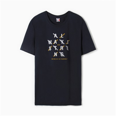 Футболка мужская, цвет тёмно-серый, размер 56