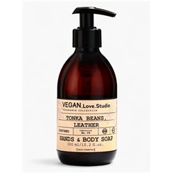 Подарочный набор женский VEGAN.Love.Studio, гель для душа, мыло для рук, парфюмированный, бобы тонка, кожа